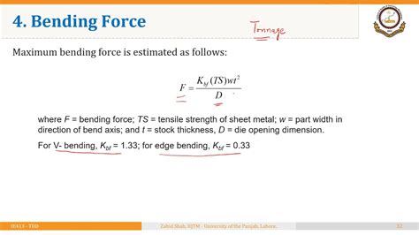 force to bend sheet metal|how to calculate bend force.